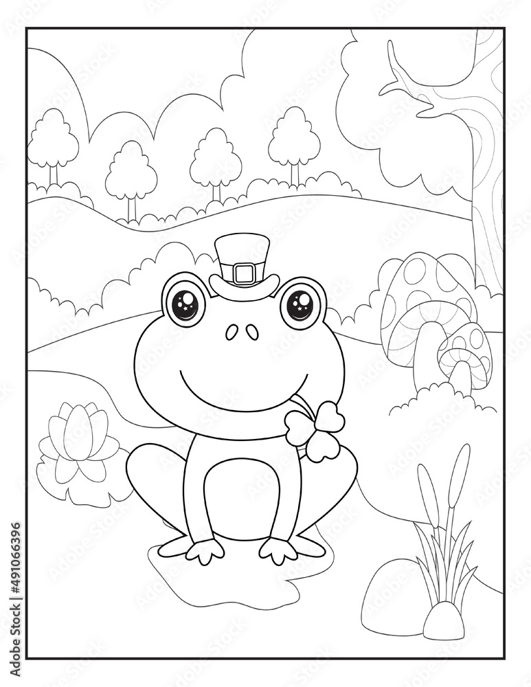 St patricks day coloring book pages for kids st patricks day coloring pages for kids illustration