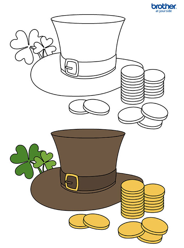 Free printable leprechaun hat coloring creative center