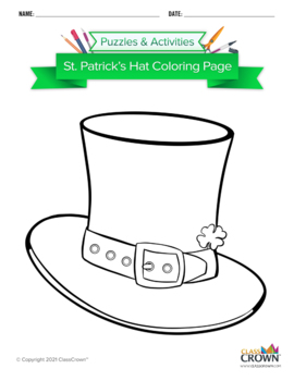 St patricks day coloring page