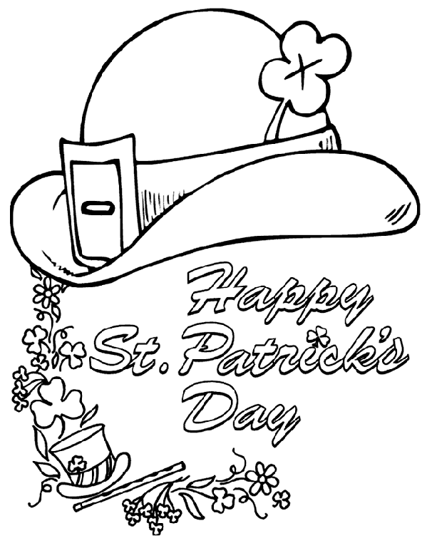 St paddys derby coloring page