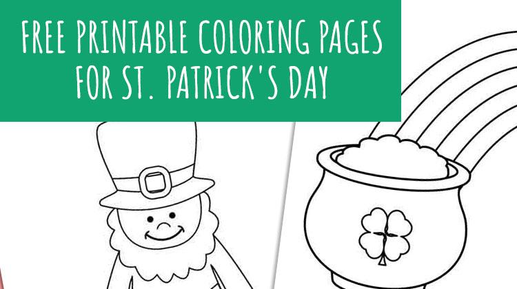 Free saint patricks day coloring pages