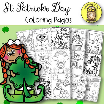 Saint patricks day coloring pages free tpt