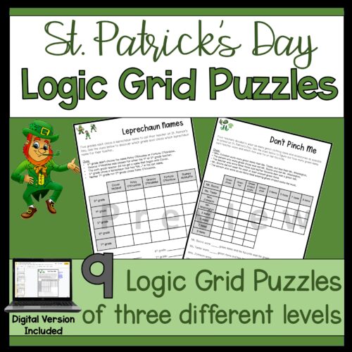 St patricks day logic puzzles made by teachers