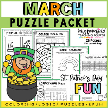 St patricks day puzzles mazes and march morning work brain break activities