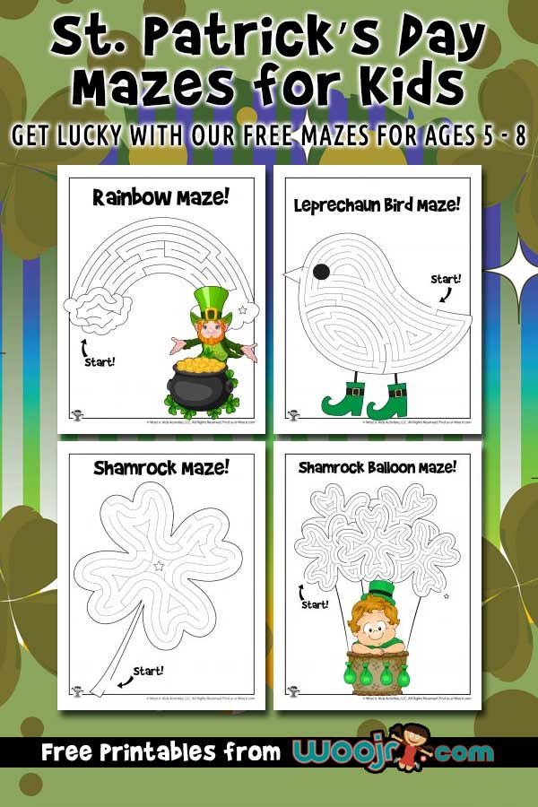 St patricks day mazes woo jr kids activities childrens publishing