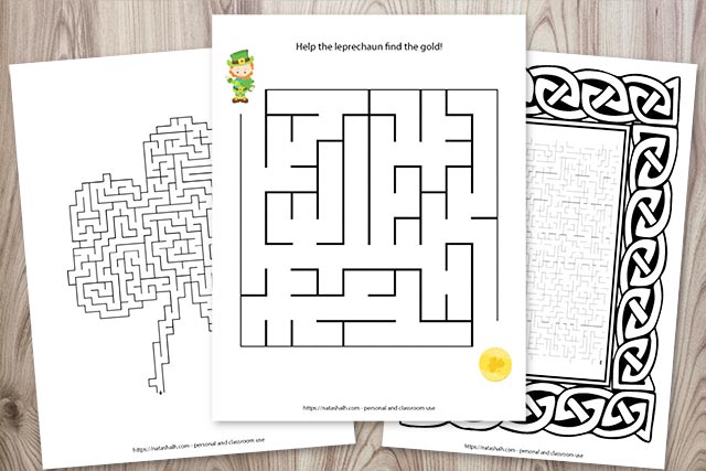 Free st patricks day maze printables easy no