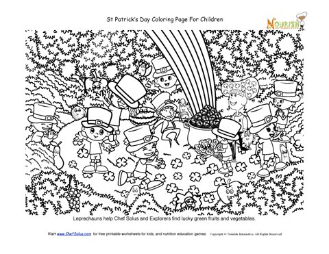 Lucky forest coloring page