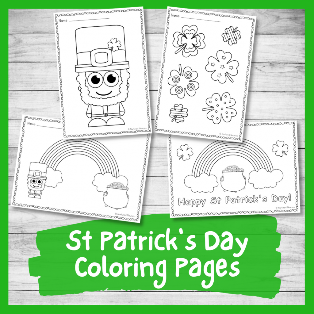 St patricks day coloring pages printable pdf