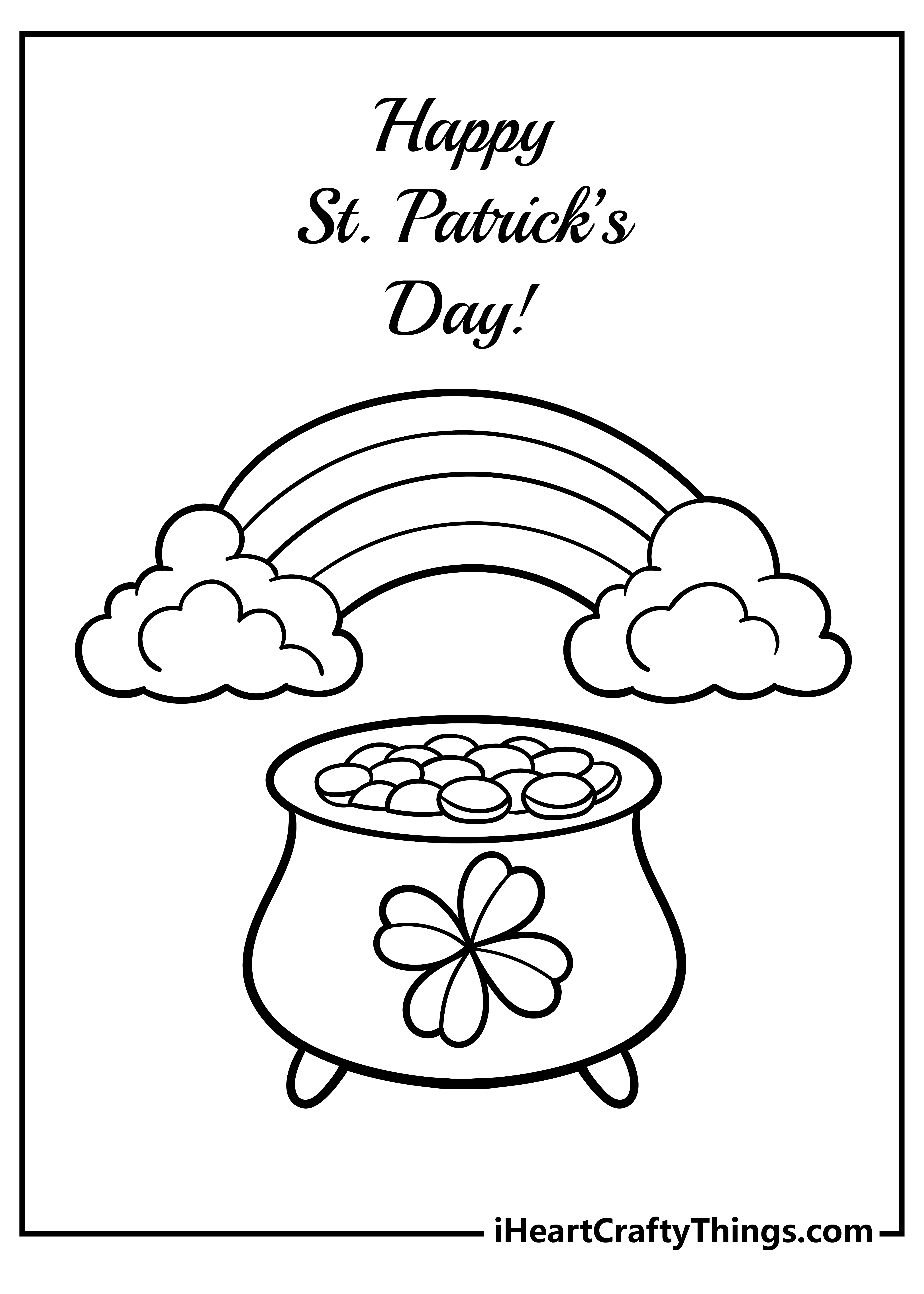 St patricks day coloring pages free printables