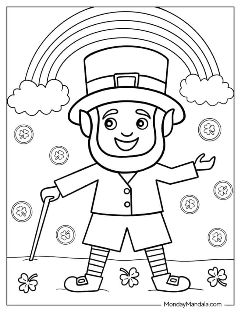 St patricks day coloring pages free pdf printables