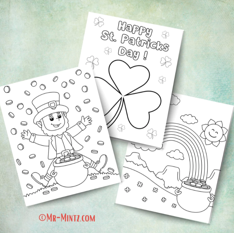 St patricks day coloring pages designs teaching resources