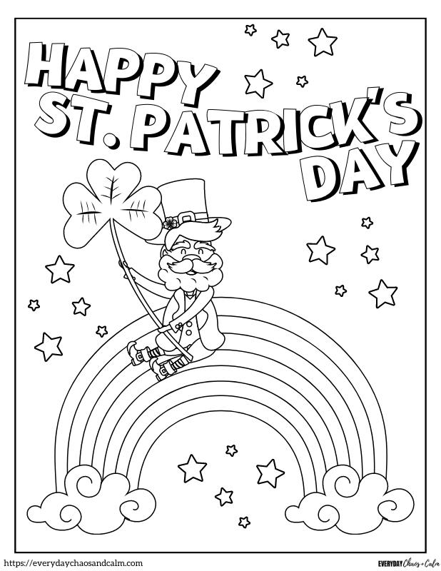 Free printable st patricks day coloring pages for kids