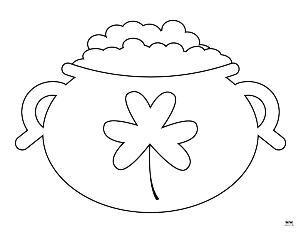 Pot of gold templates coloring pages