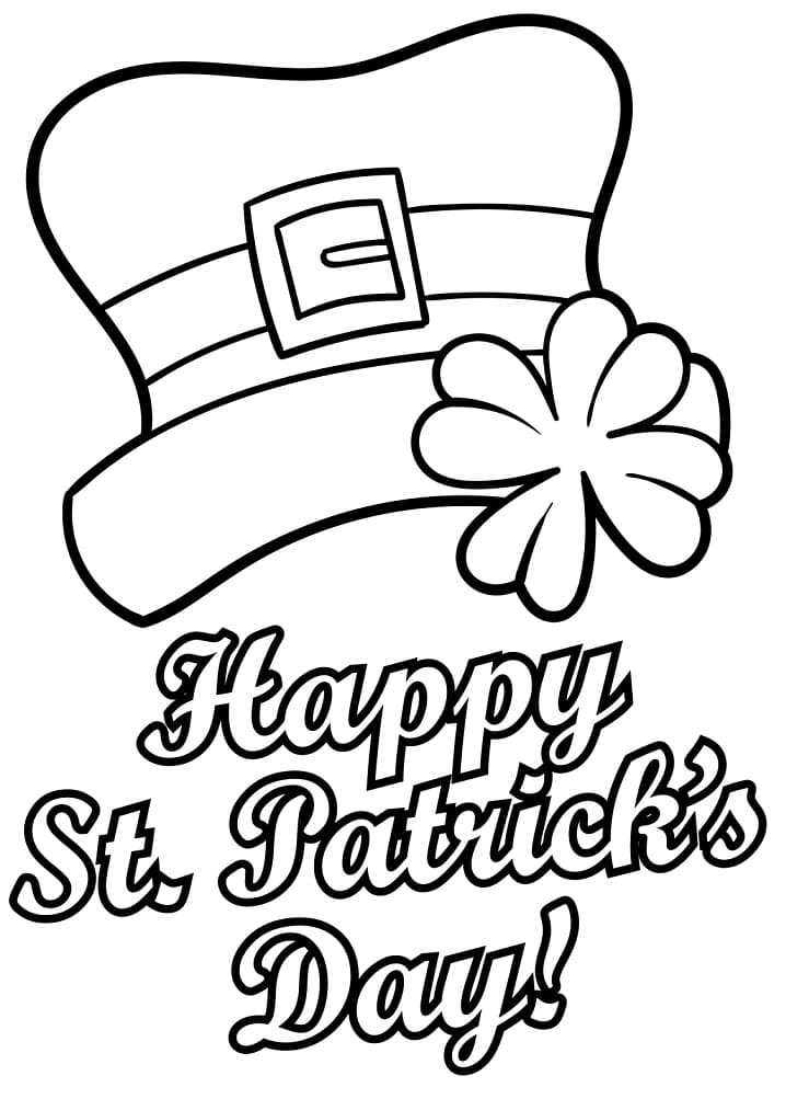 Printable saint patricks day coloring page