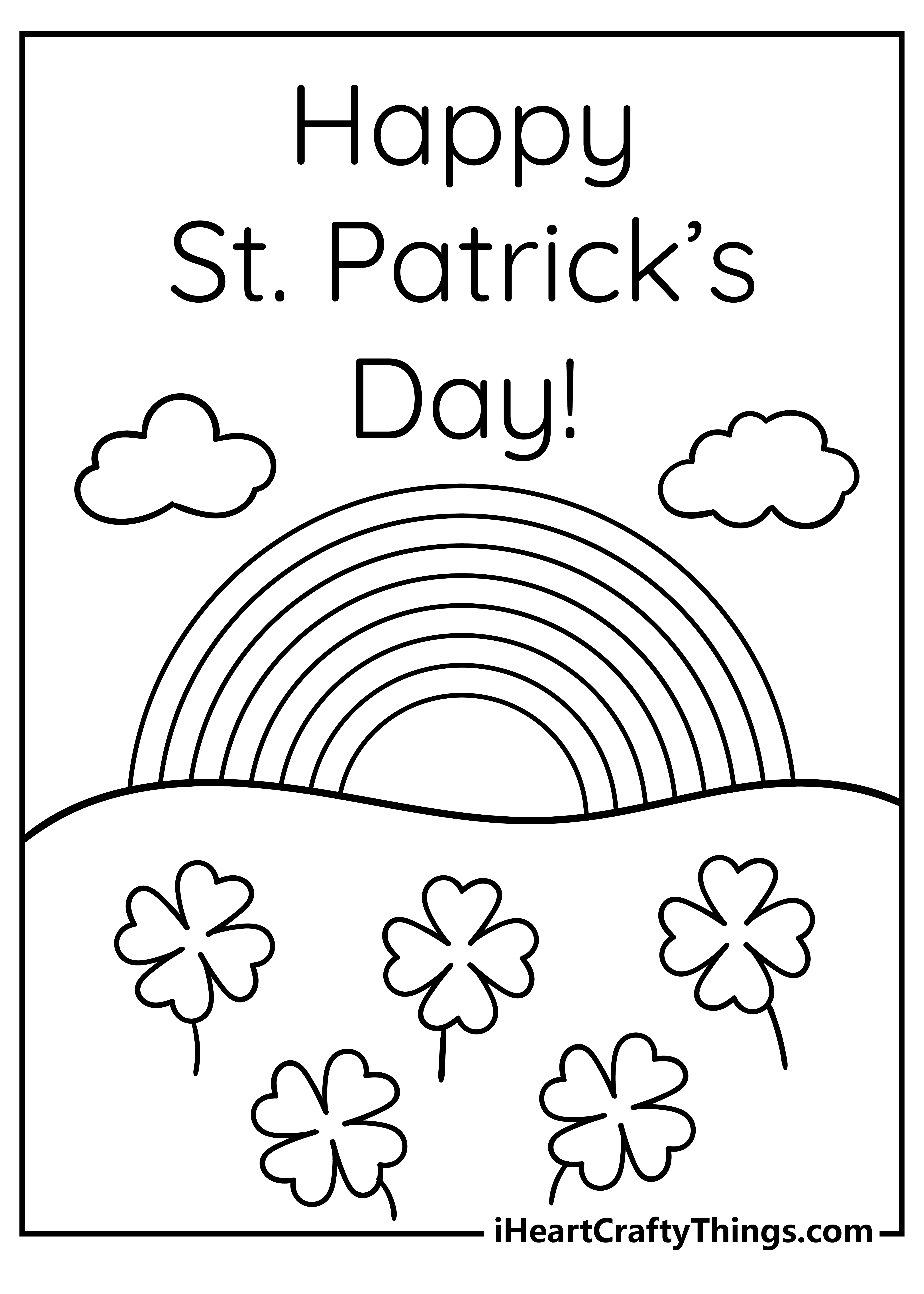 St patricks day coloring pages free printables