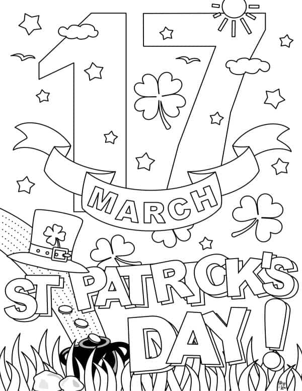 Free st patricks day coloring pages skip to my lou