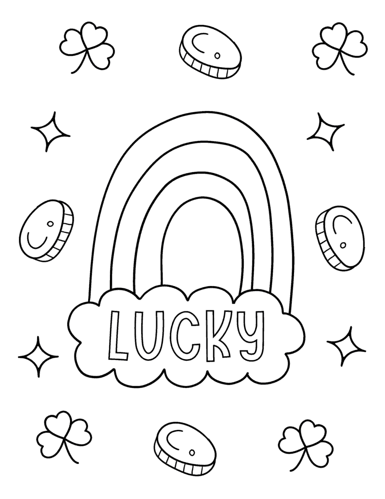 Free st patricks day coloring pages for kids