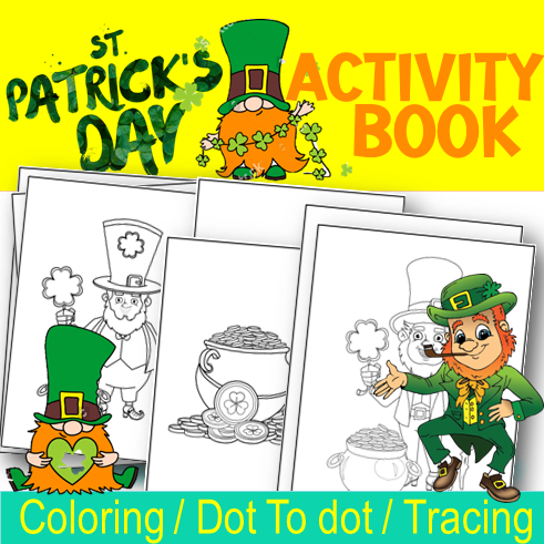 Lucky leprechauns activity book fun and games for st patricks day made by teachers