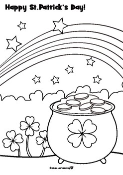 St patricks day coloring page by maple leaf learning tpt