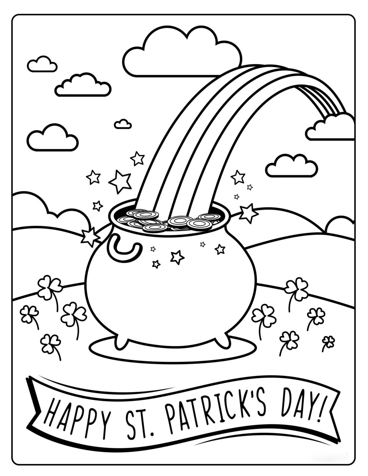 Happy st patricks day coloring pages printable for free download