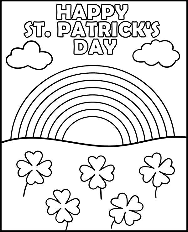 Happy st patricks day coloring page to print