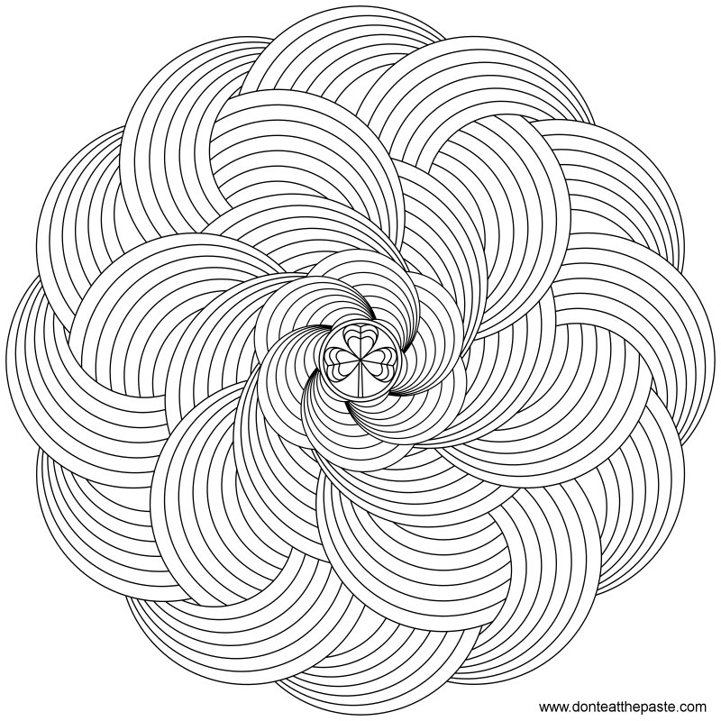 Dont eat the paste rainbows for st patricks day mandala to color