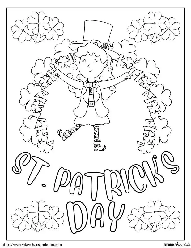 Free printable st patricks day coloring pages for kids