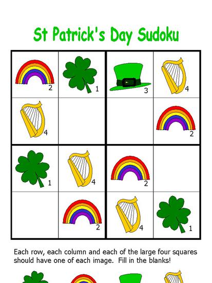 St patricks day sudoku â