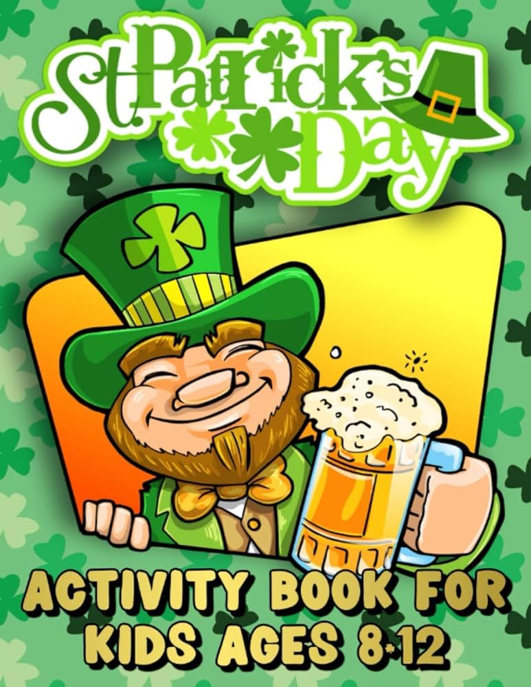 St patricks day activity book for kids ages