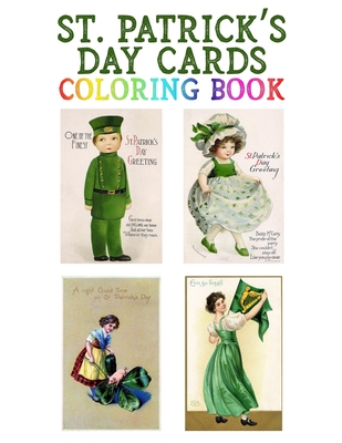 St patricks day cards coloring book coloring book of vintage saint patricks day and irish greeting cards to color and cut