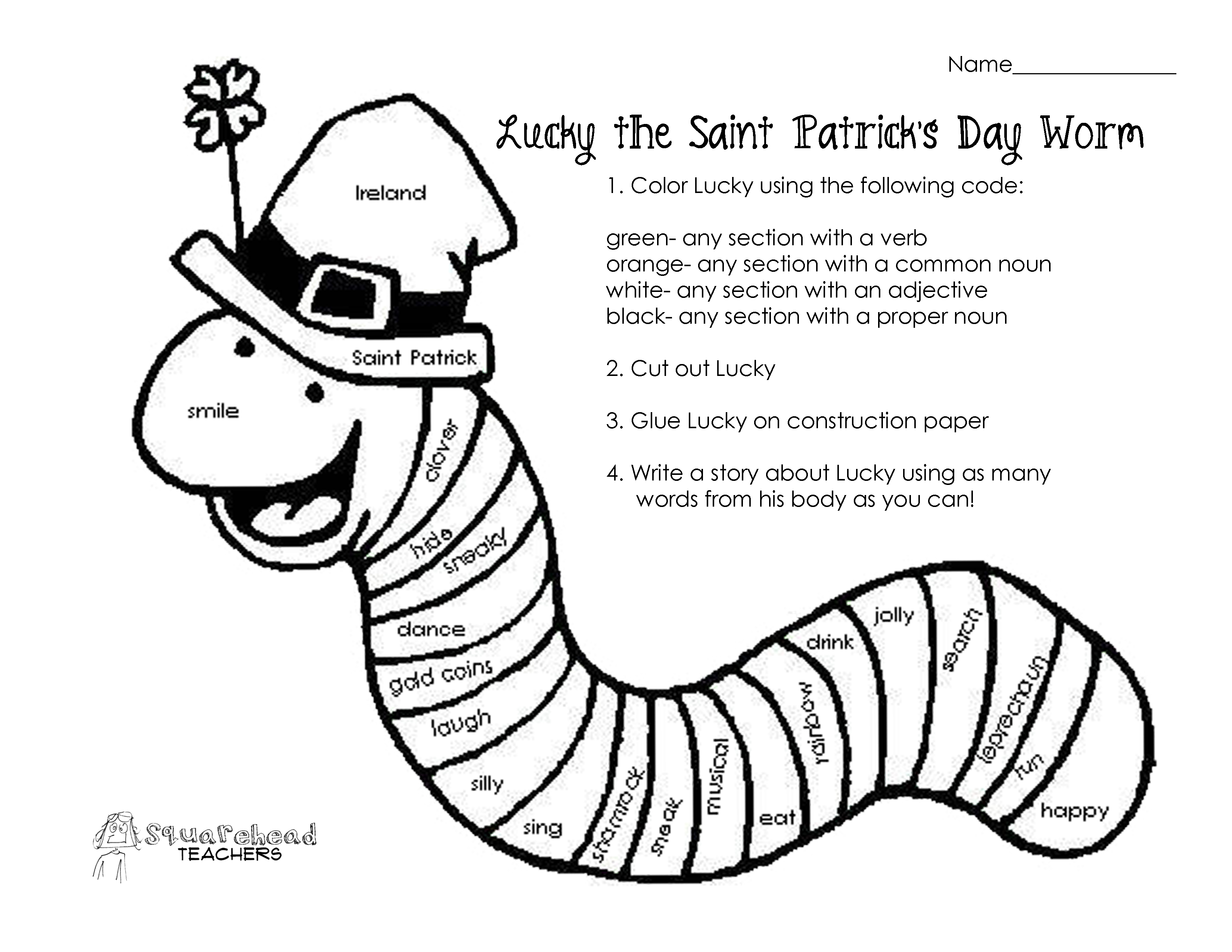 Lucky the st patricks day worm updated squarehead teachers