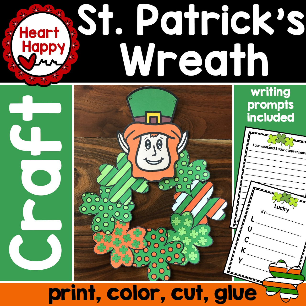 St patricks day wreath craft writing prompts