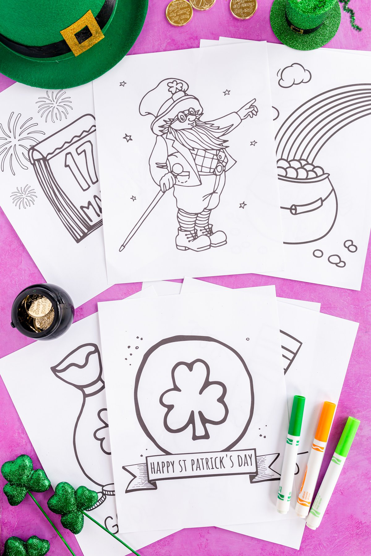 Free st patricks day leprechaun coloring pages