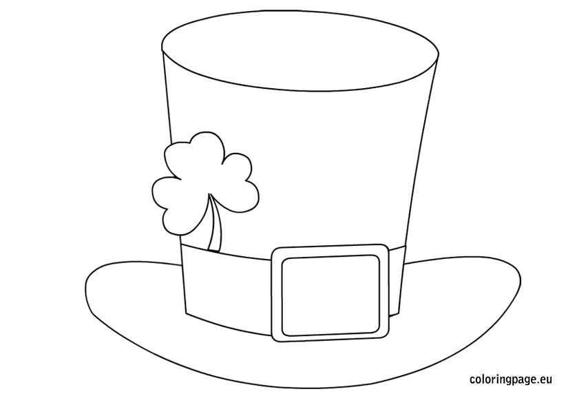 St patricks day hat coloring page st patricks day hat st patricks crafts st patricks day