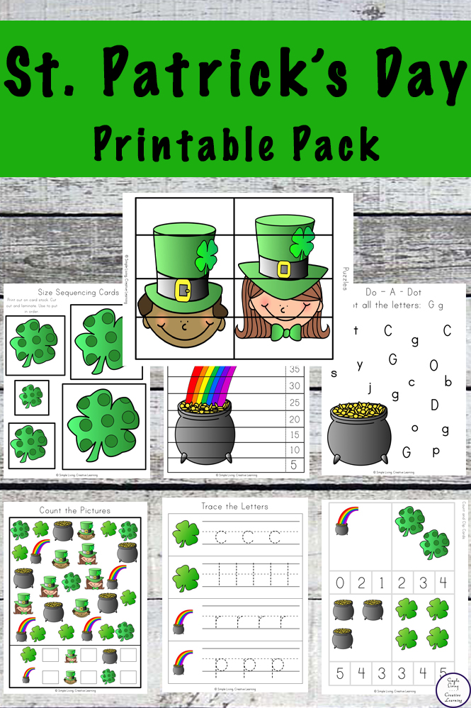 St patricks day printable pack