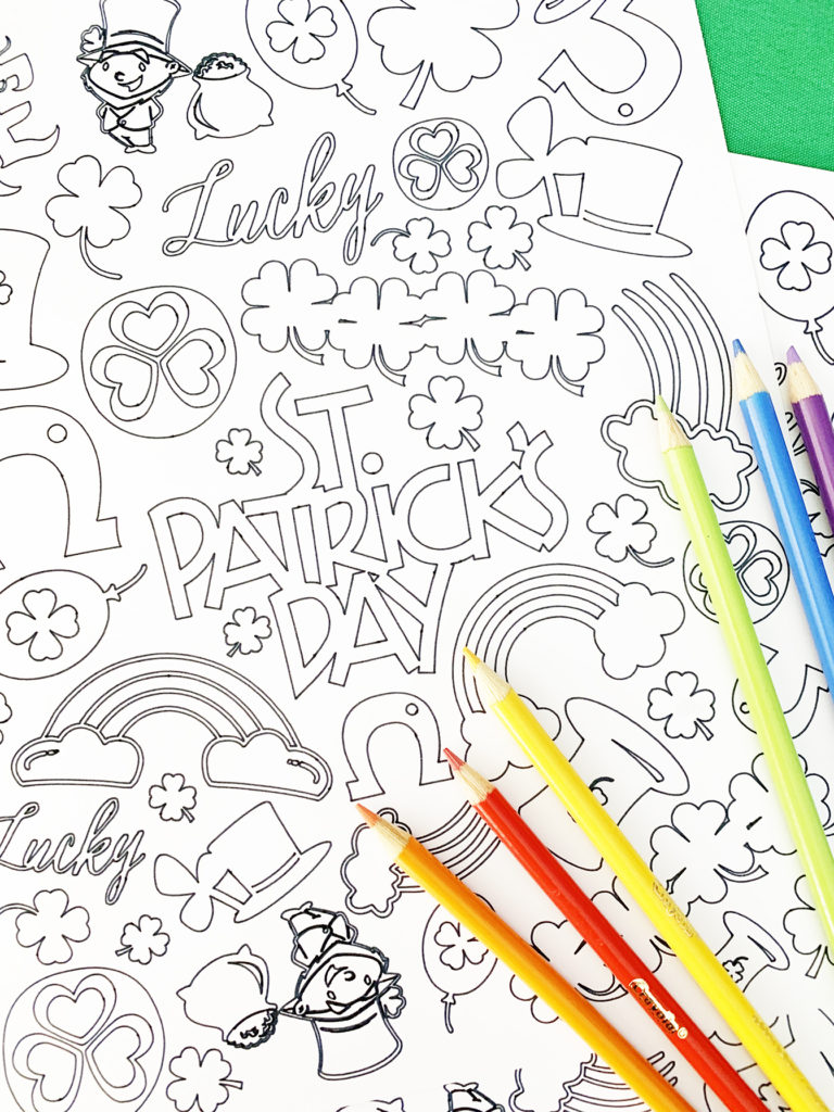 Diy st patricks day coloring page