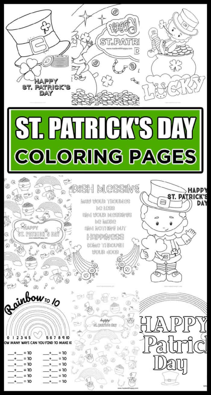 Free printable st patricks day coloring pages