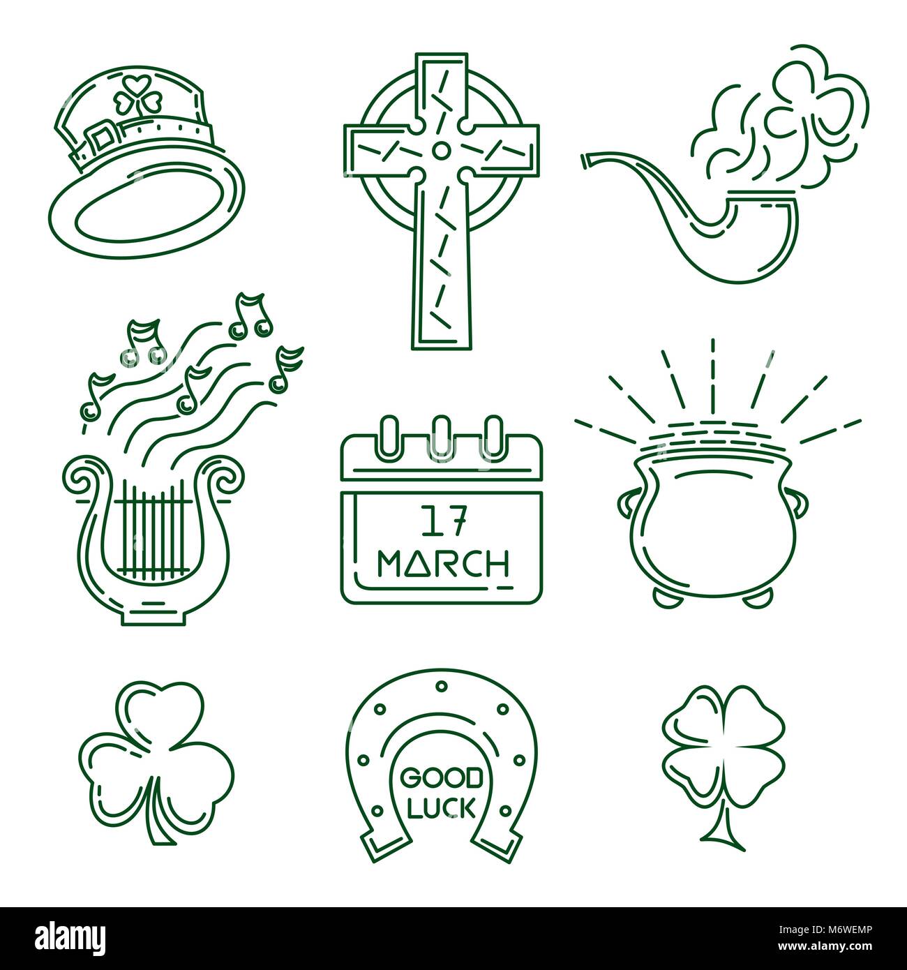 Cross of saint patrick cut out stock images pictures