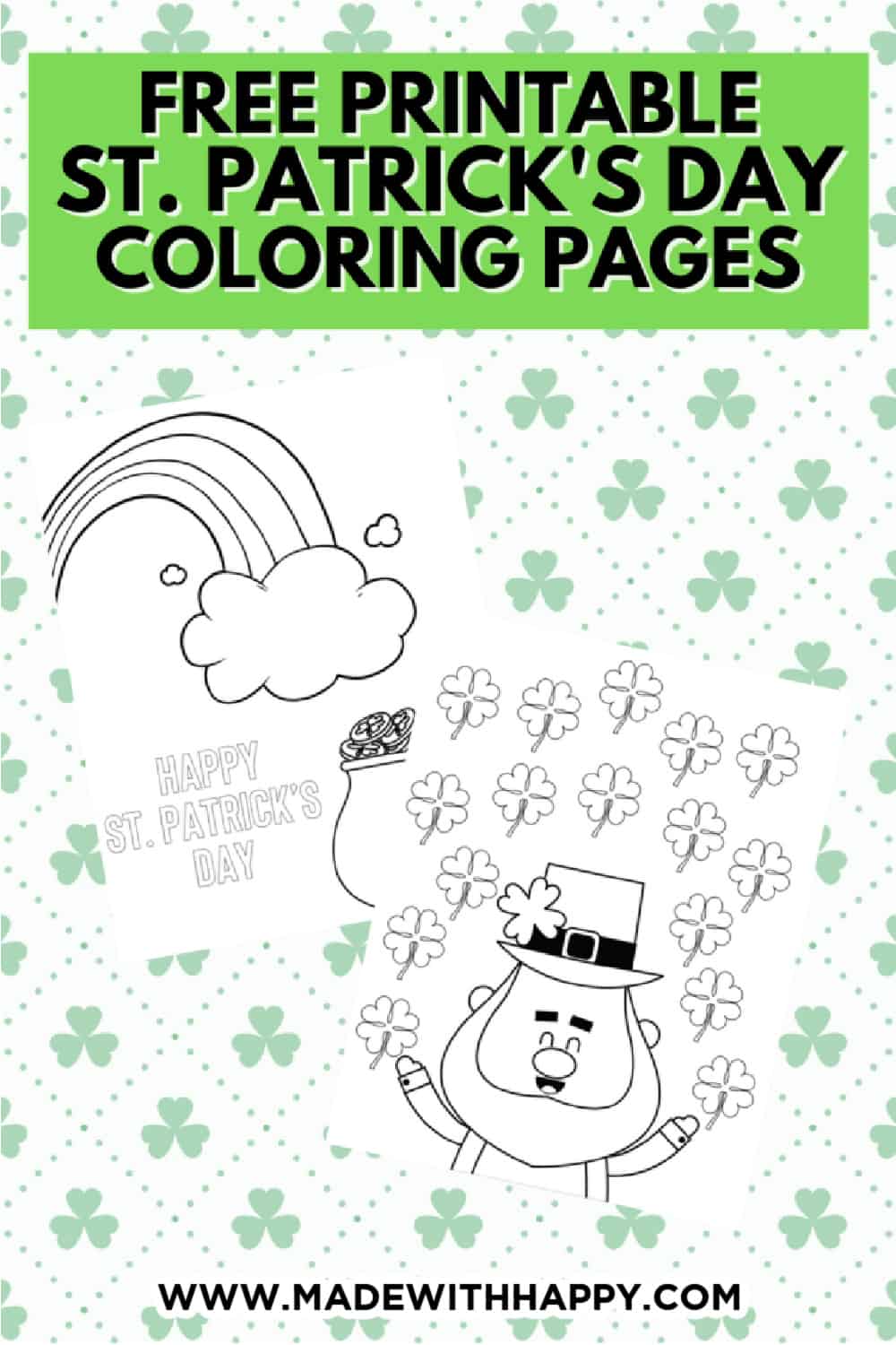 Free printable st patricks day coloring pages