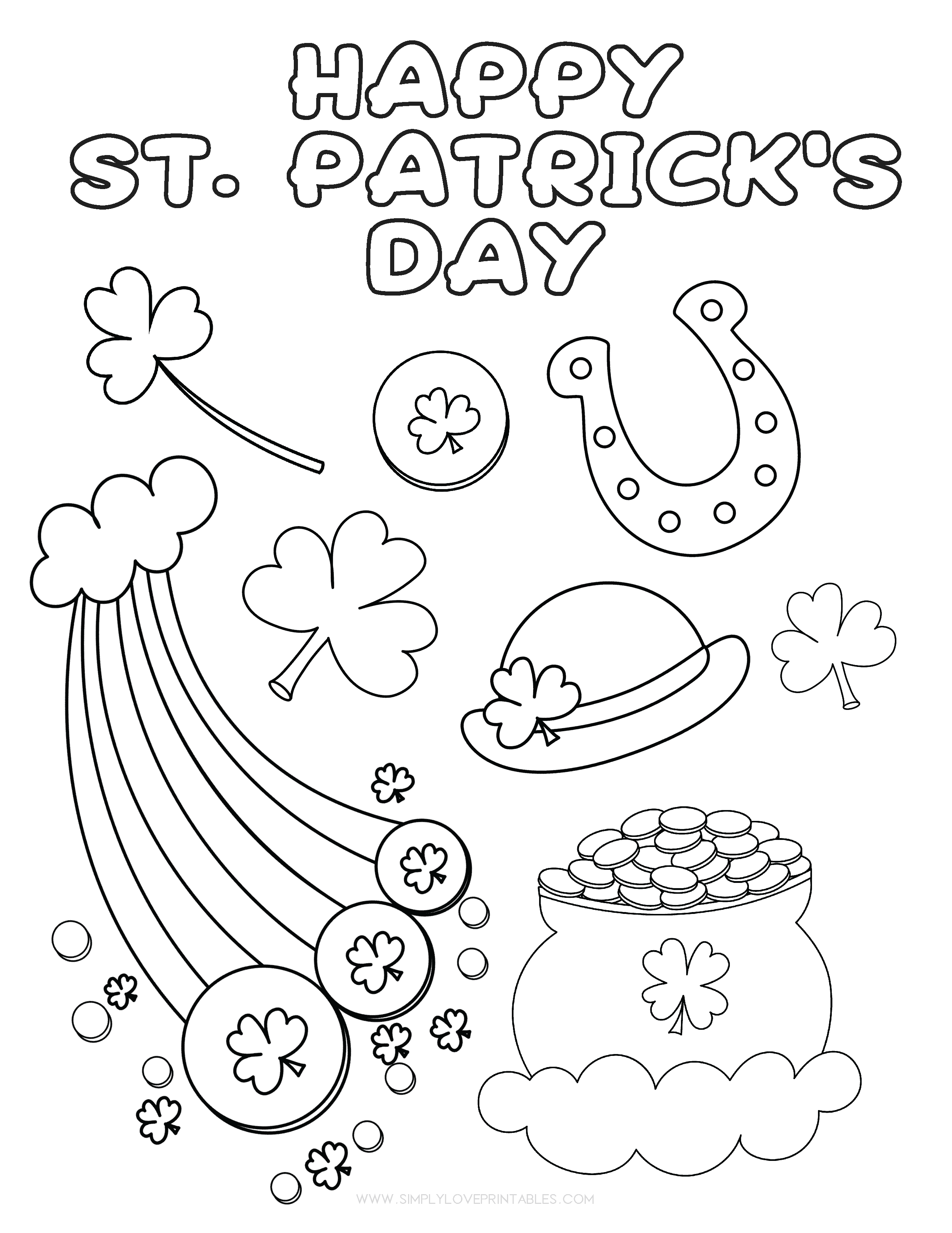 Free st patricks day coloring page printables