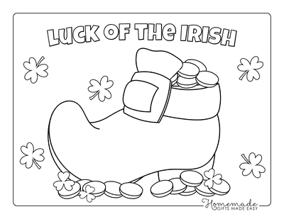 Free st patricks day coloring pages for kids adults