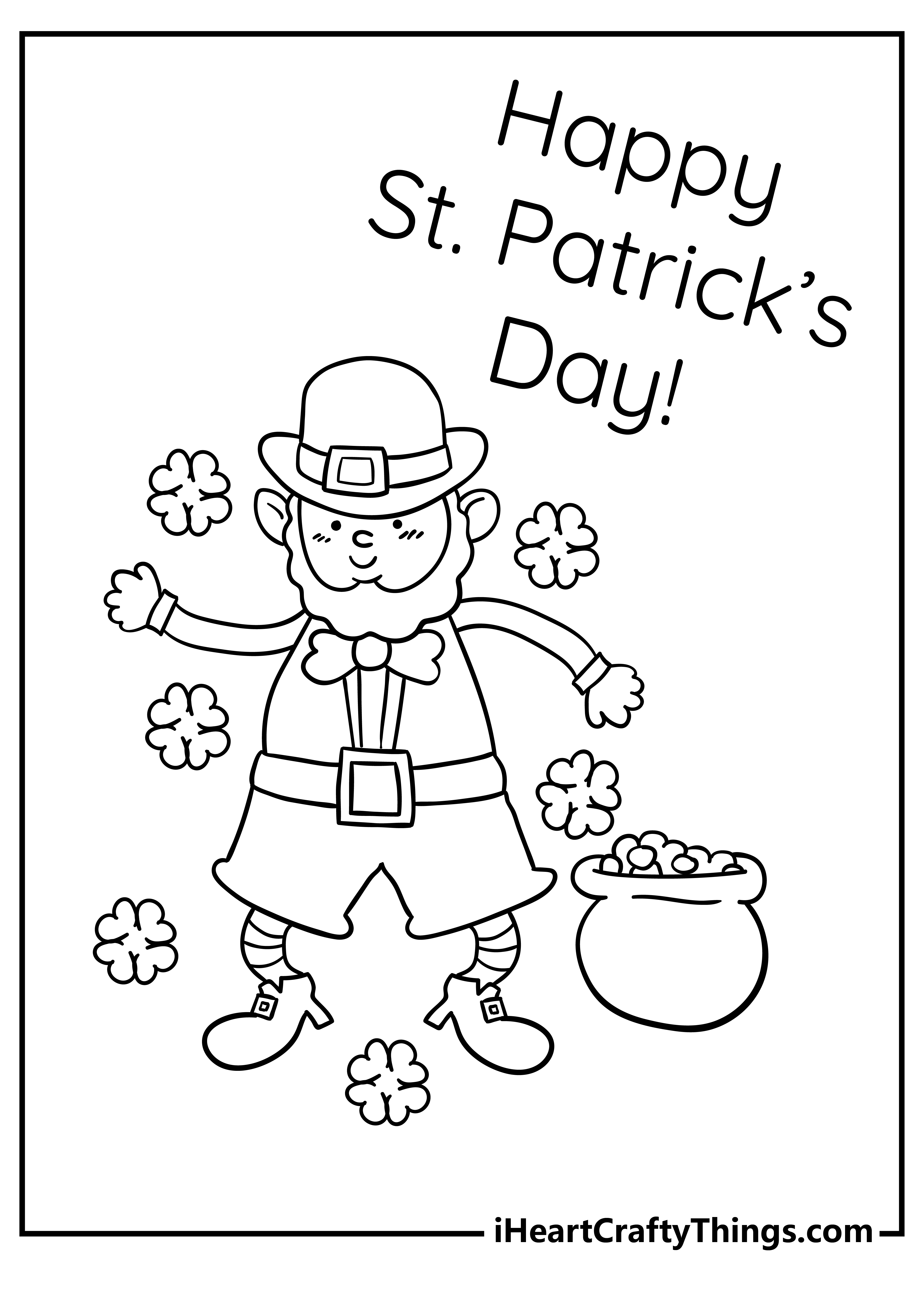 St patricks day coloring pages free printables