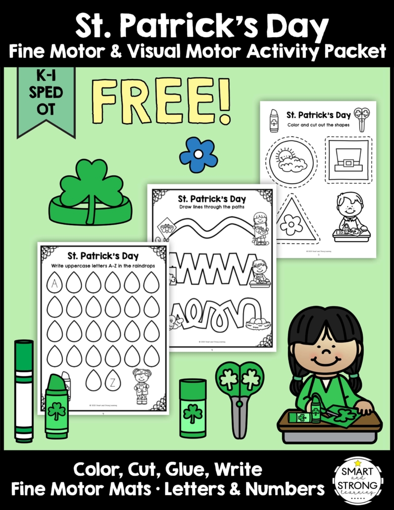 Free st patricks day fine motor printables