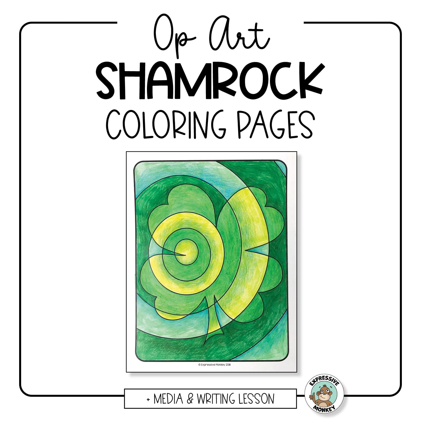 Shamrock coloring pages â expressive monkey