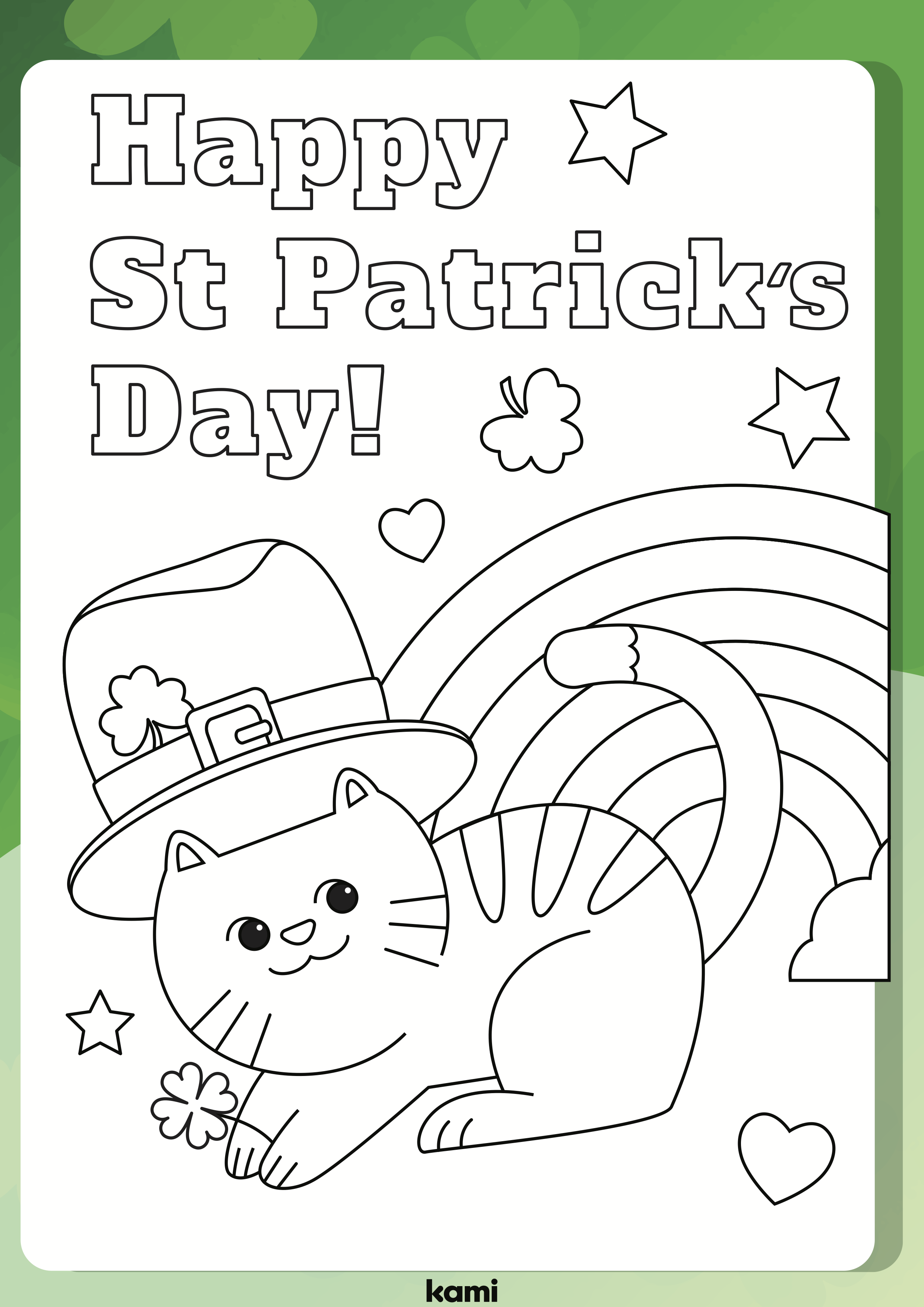 St patricks day coloring sheet cat for teachers perfect for grades st nd rd k pre k other classroom resources kami library