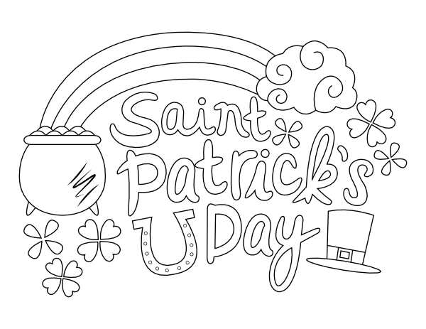 Printable saint patricks day coloring page