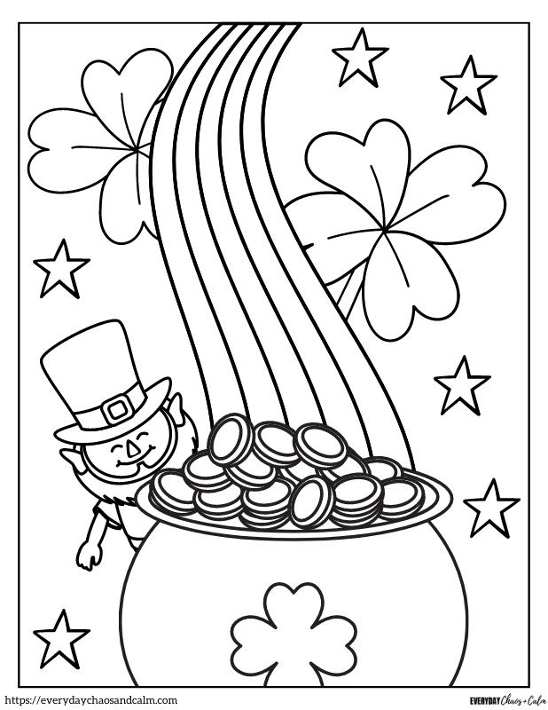 Free printable st patricks day coloring pages for kids