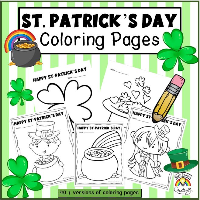 St patricks day coloring pages made by teachers