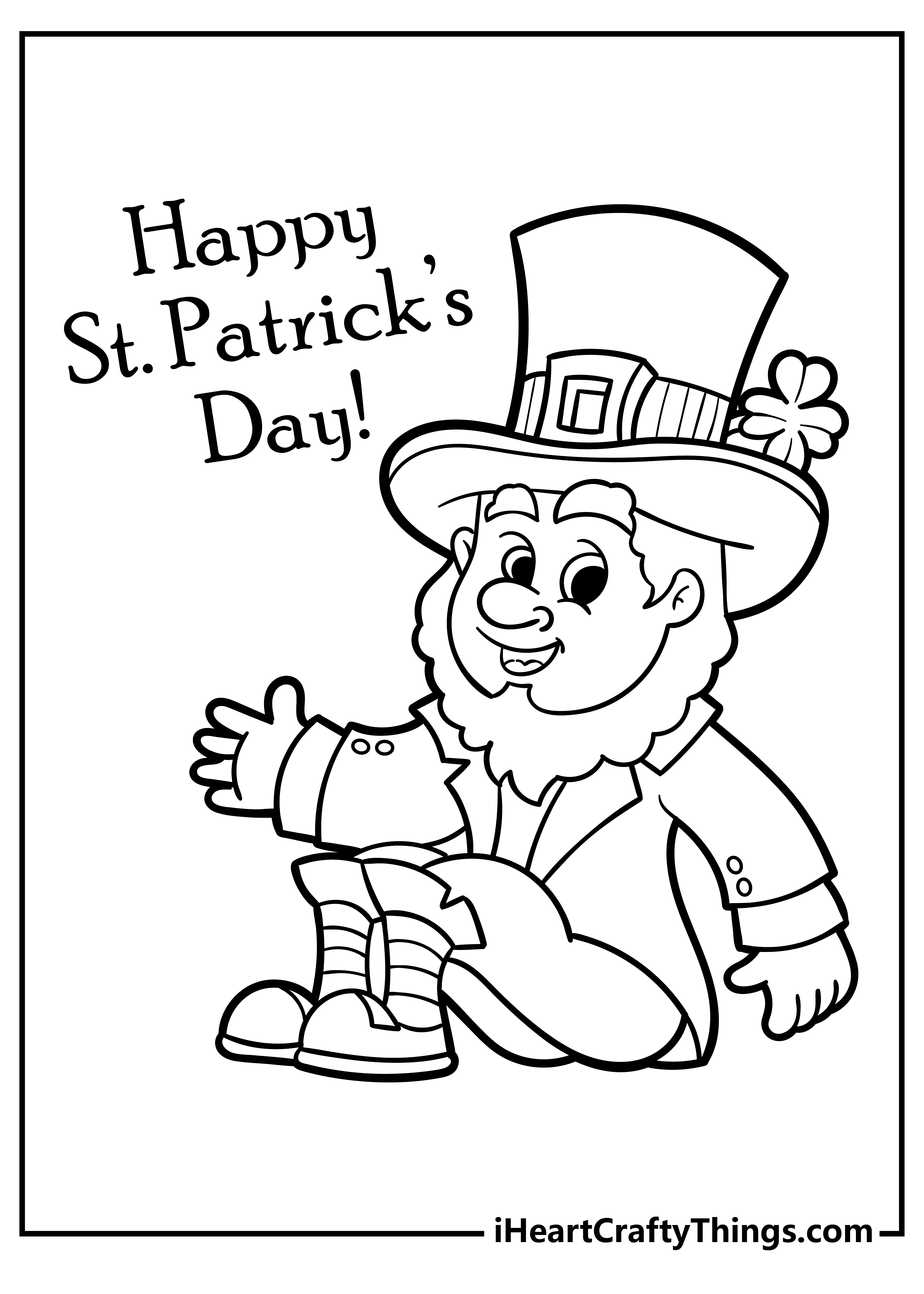 St patricks day coloring pages free printables