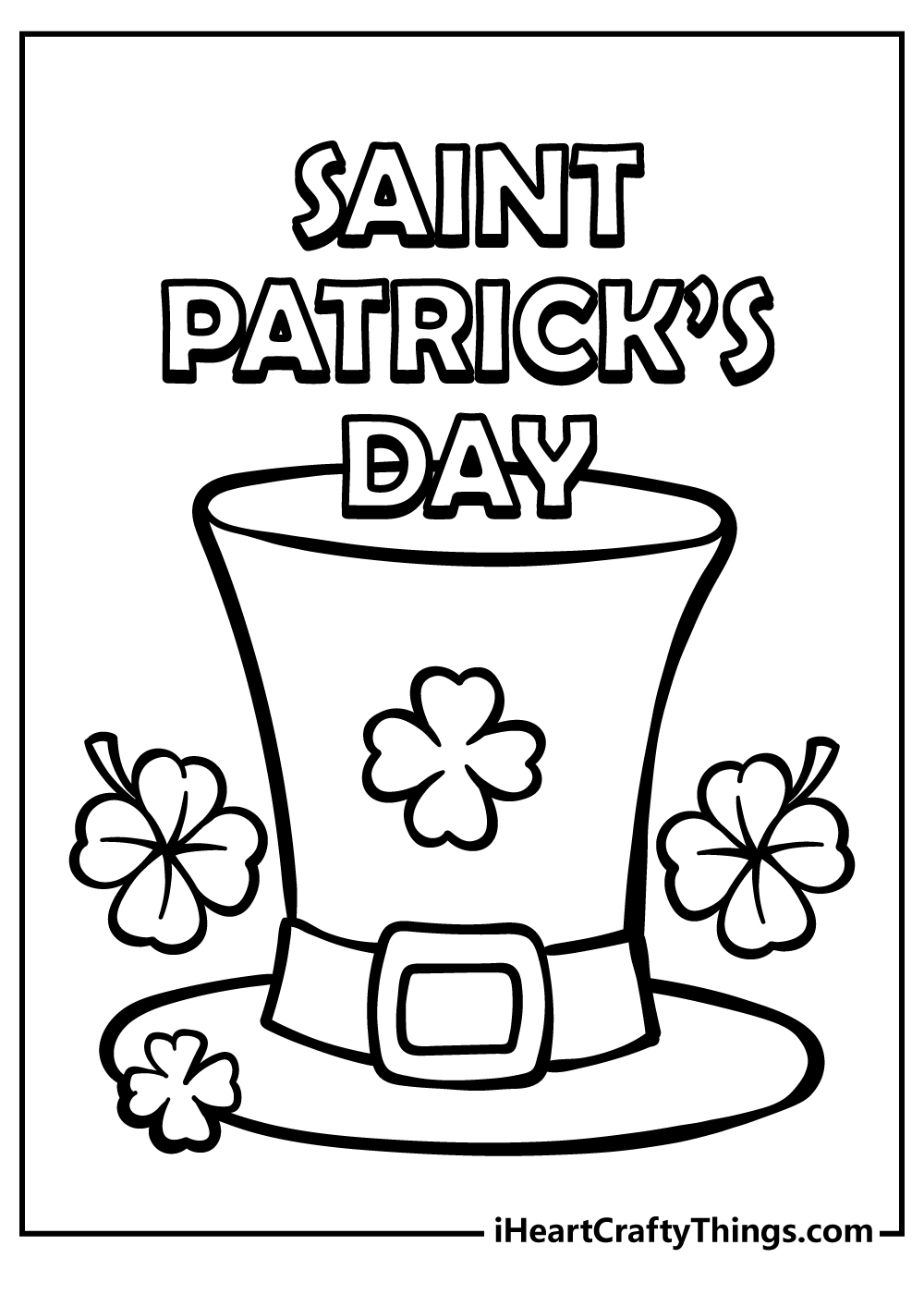 St patricks day coloring pages free printables